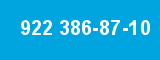 922 386-87-10 922 386-87-10